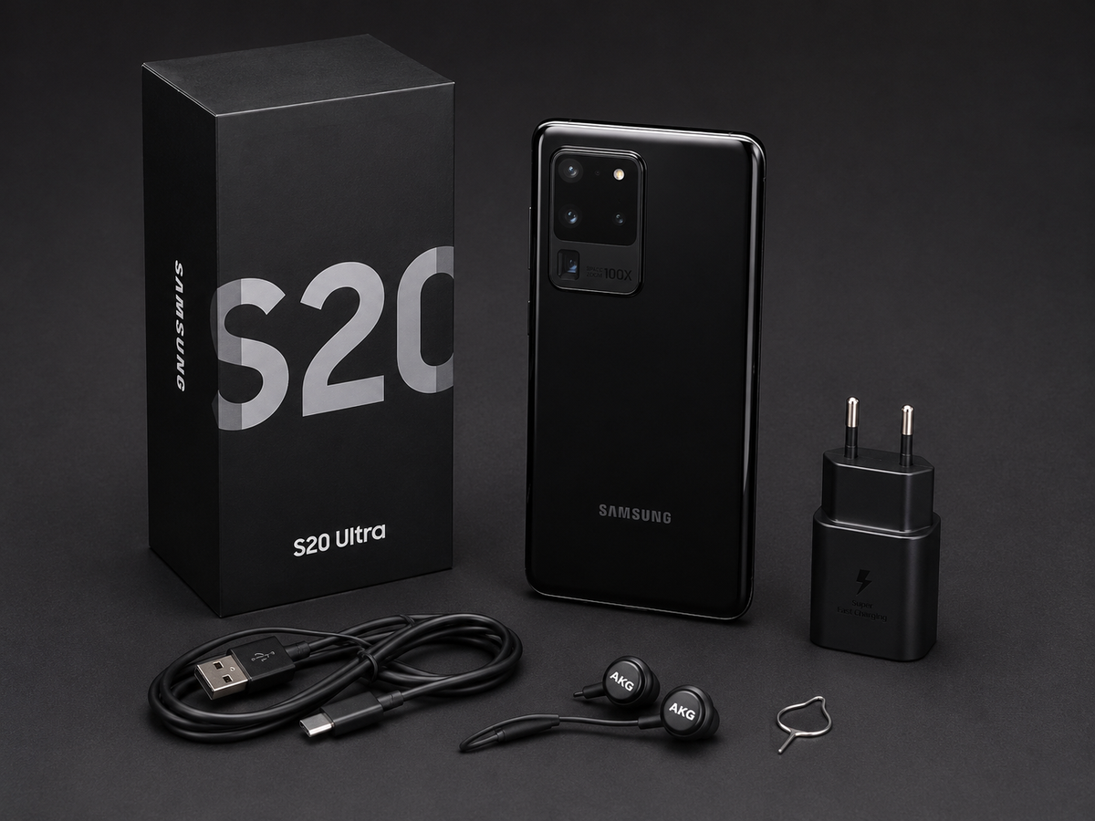 Samsung Galaxy S20 Ultra 5G – 128GB / 256GB | Complete Box & Accessories