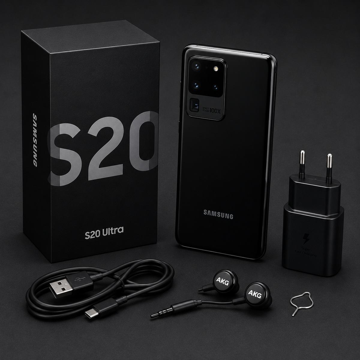 Samsung Galaxy S20 Ultra 5G – 128GB / 256GB | Complete Box & Accessories