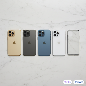 iPhone 13 Pro Max - All 4 Colors Flat Lay with Accessories