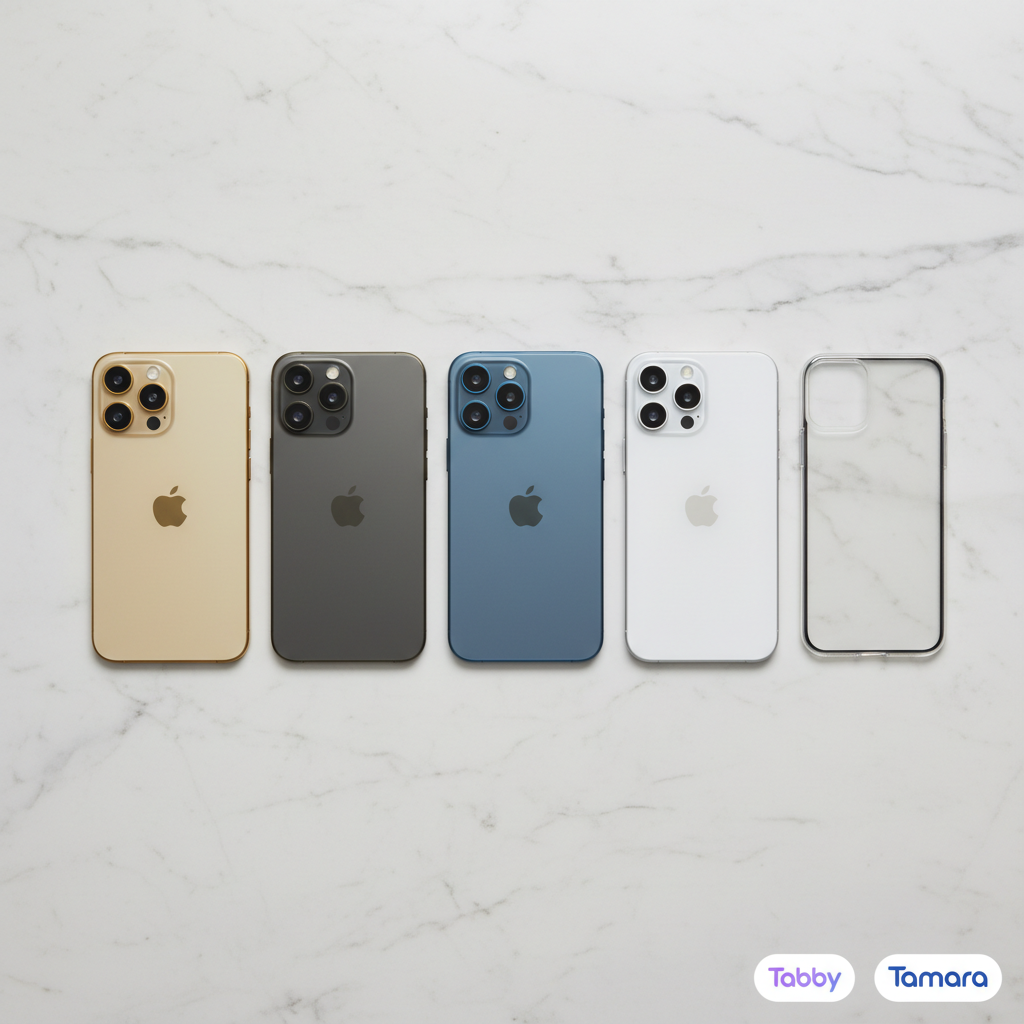 iPhone 13 Pro Max - All 4 Colors Flat Lay with Accessories